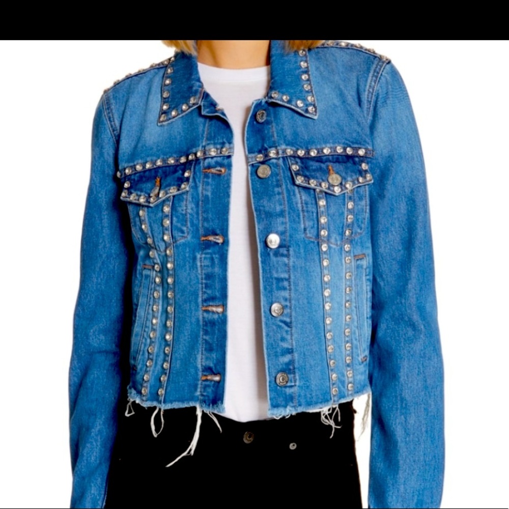 Veronica Beard Cara Jean Jacket w Rhinstones